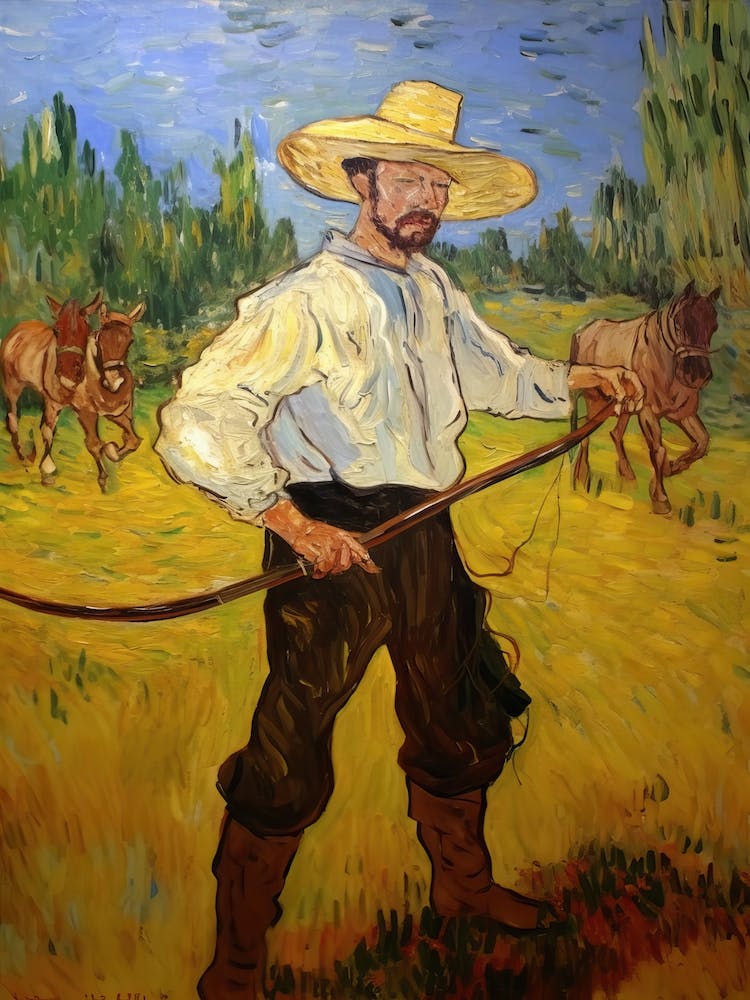 Archery In The Style Of Van Gogh 2