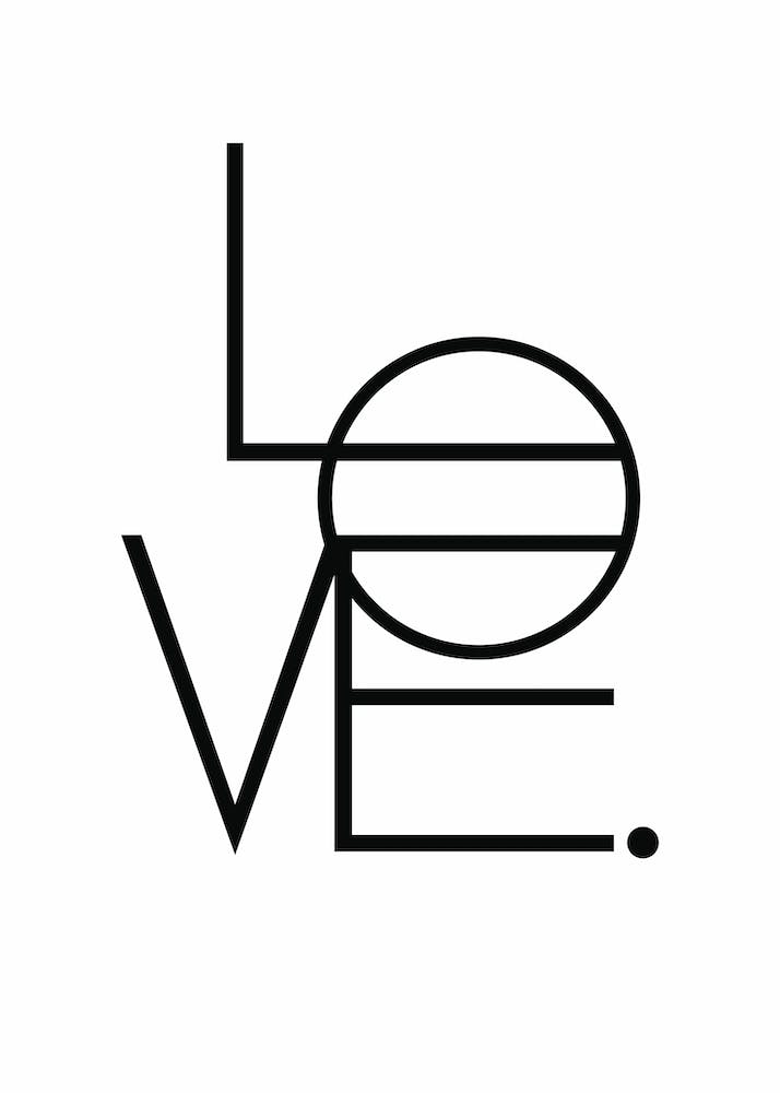 Love Svartvit