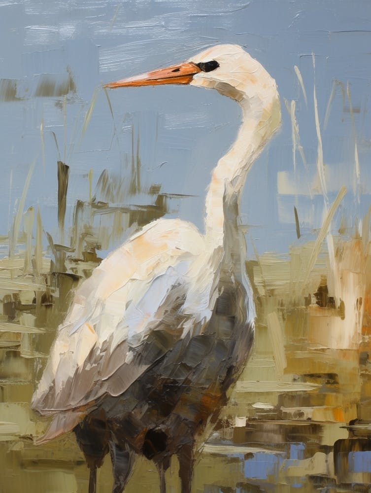Bird Painting Crane 2