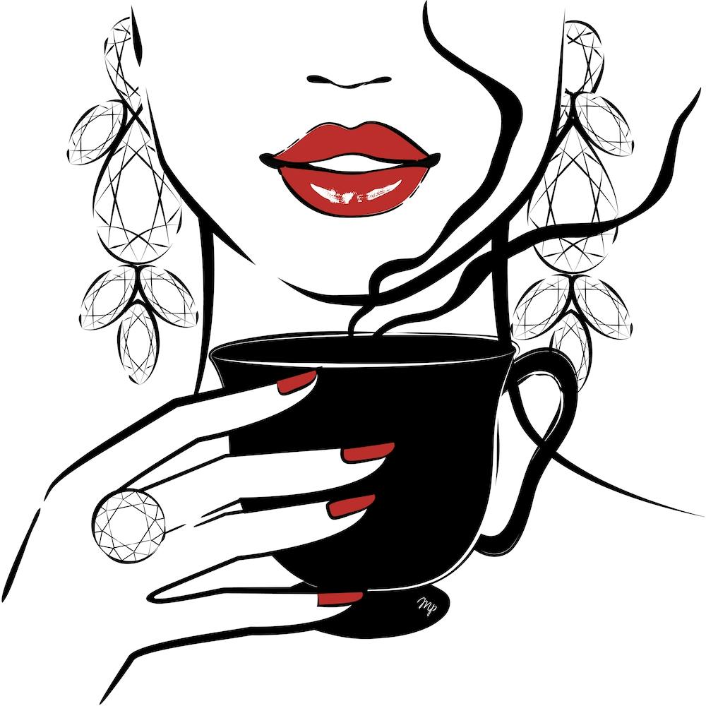 Femme Avec Une Tasse De Café