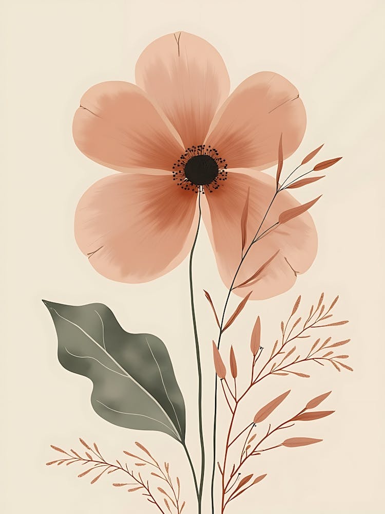 Delicate Hand-Painted Botanical Design