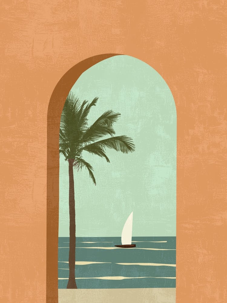 Palm Tree In The Arch