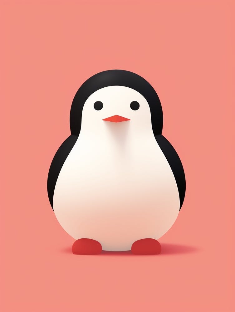 Illustration de Manchot Minimaliste