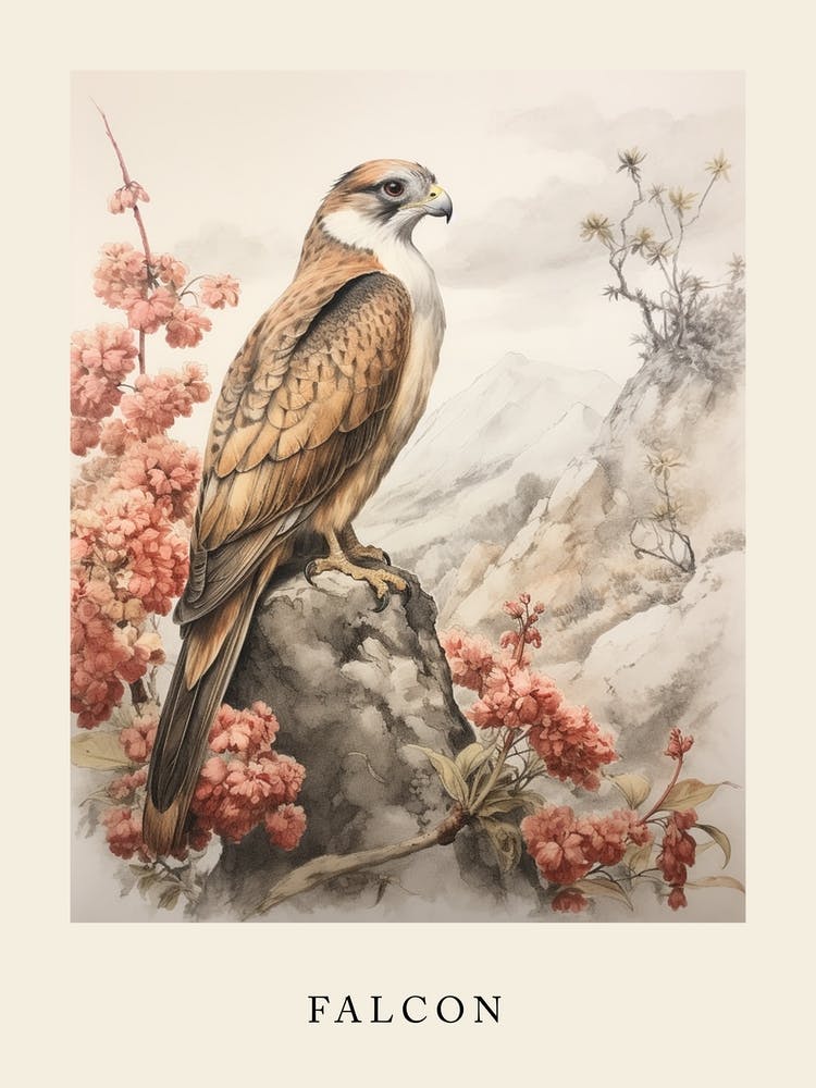 Beatrix Potter Inspired  Animal Watercolour Falcon 2
