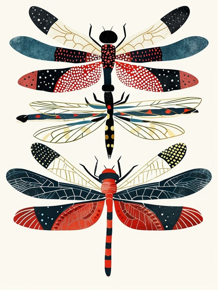 Colourful Insect Illustration Dragonfly 9