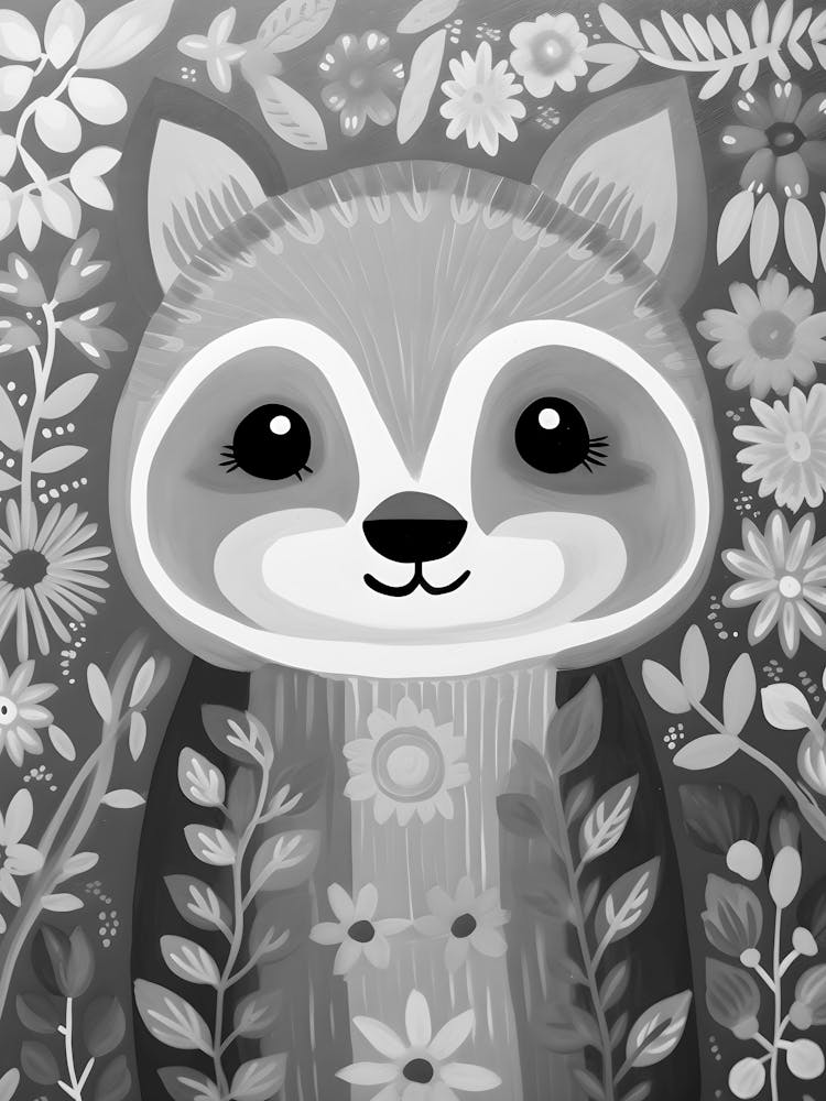 Raccoon In The Forest