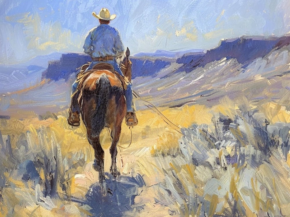 Cowboy In Death Valley California 2