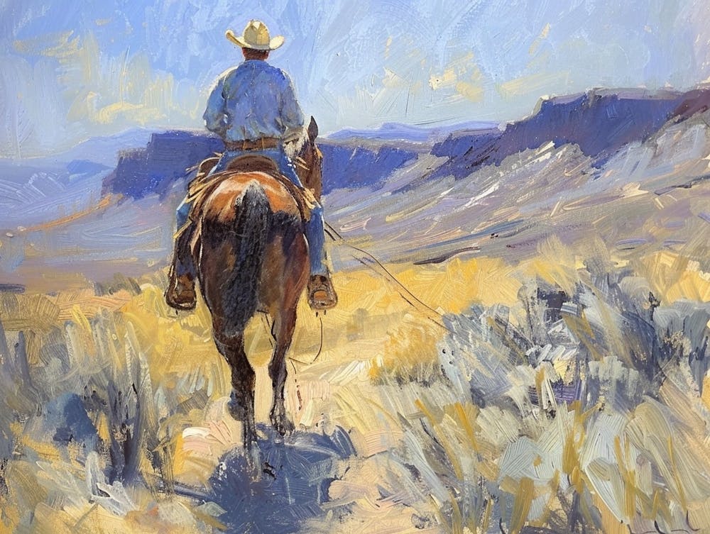 Cowboy In Death Valley California 2