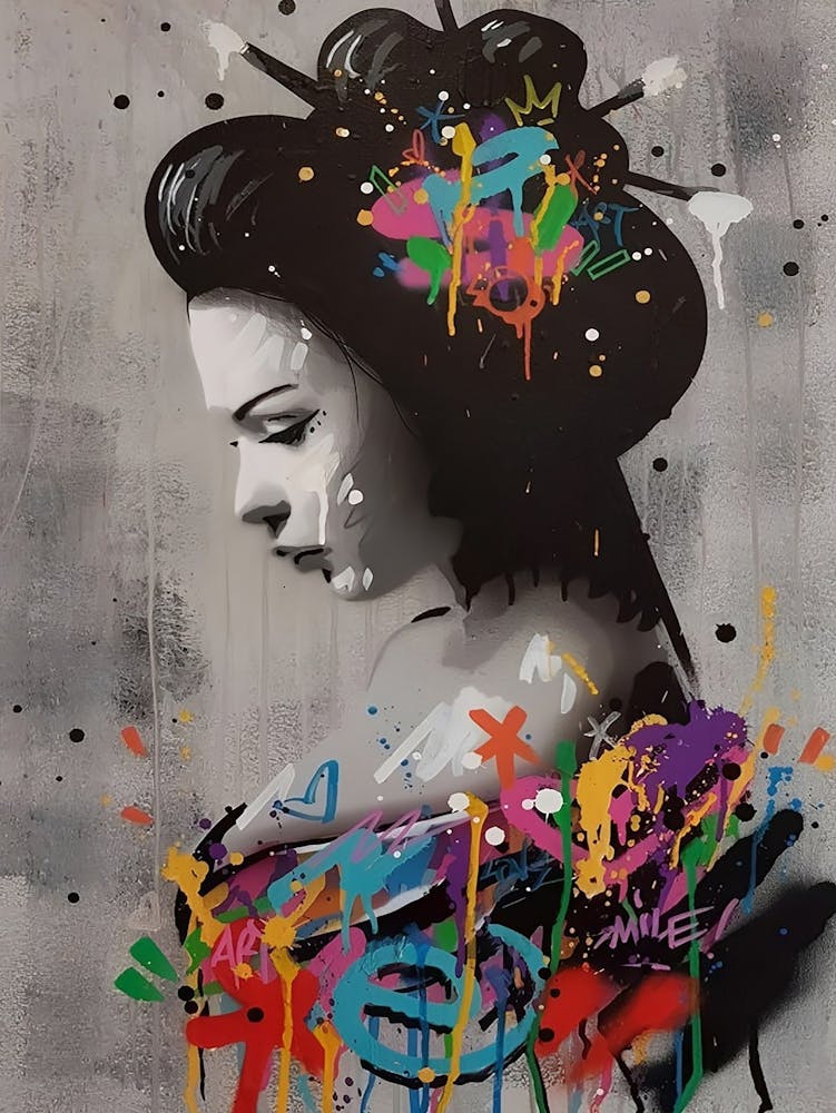 Banksy Inspired Graffiti Decor 1