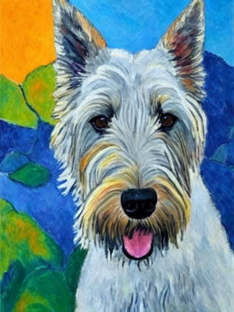 Scottish Deerhound Fauvist Style Dog