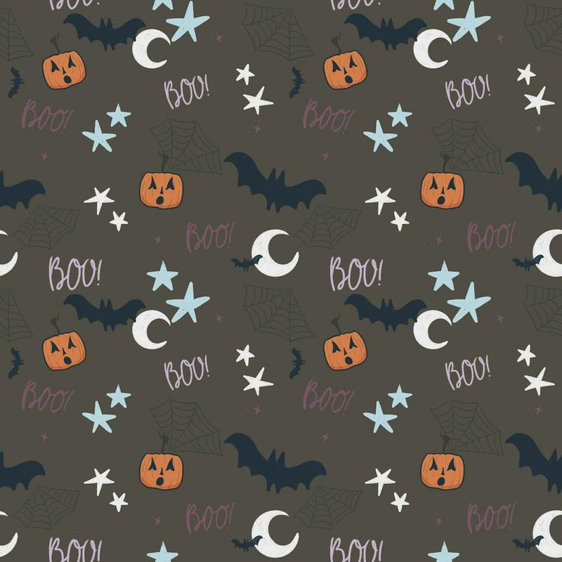 Halloween Pattern Charcoal
