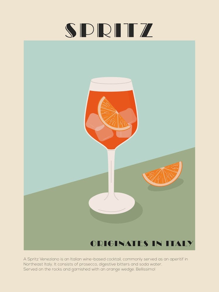 Spritz Cocktail Print
