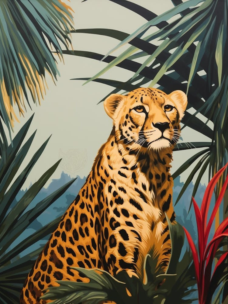 Cheetah 2 Tropical Animal Portrait