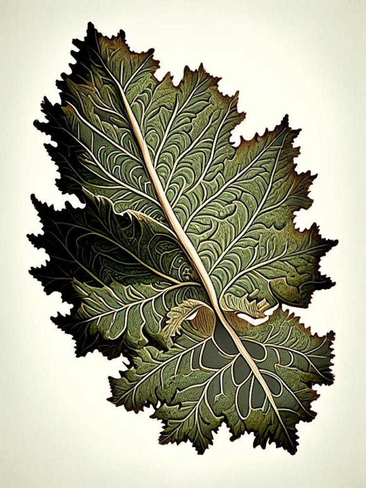 Oak Leaf Vintage Botanical 1