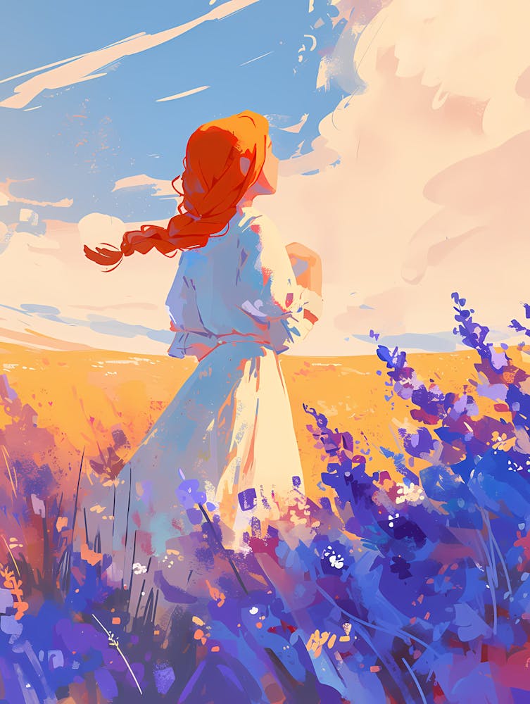 A Girl In Lavender Fields