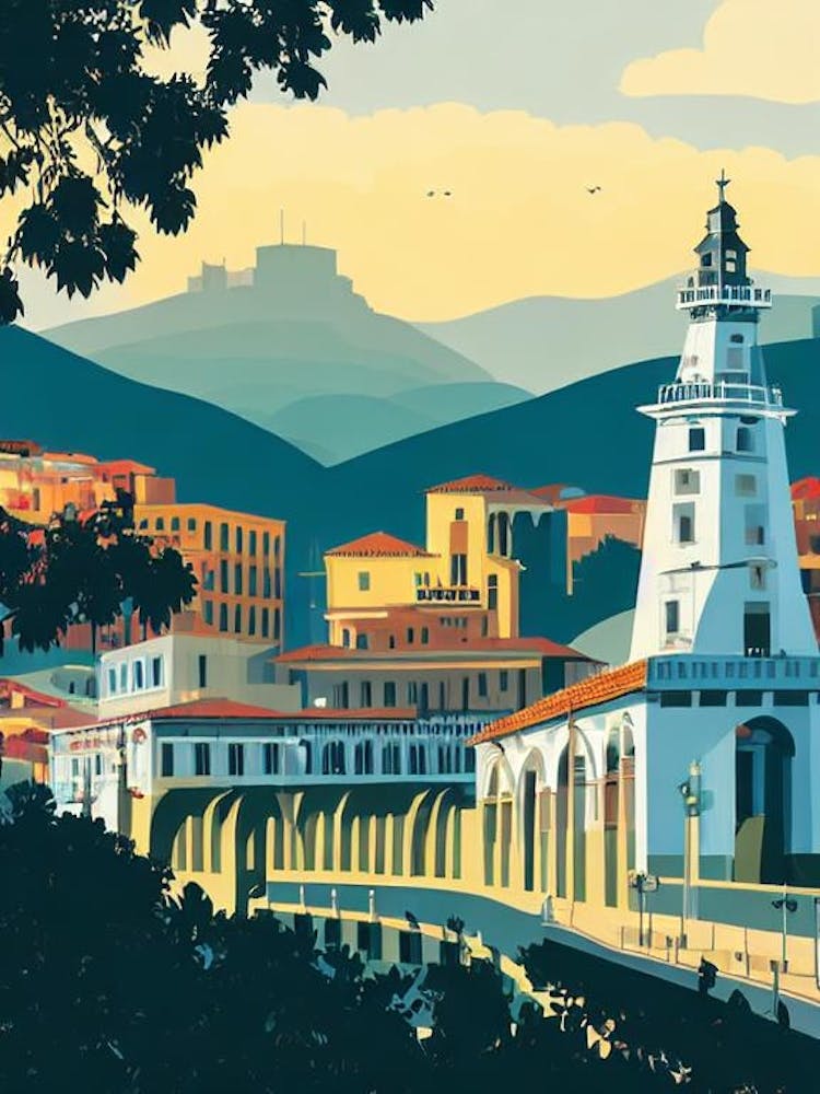 Port Of Valencia Spain Vintage Poster harbour