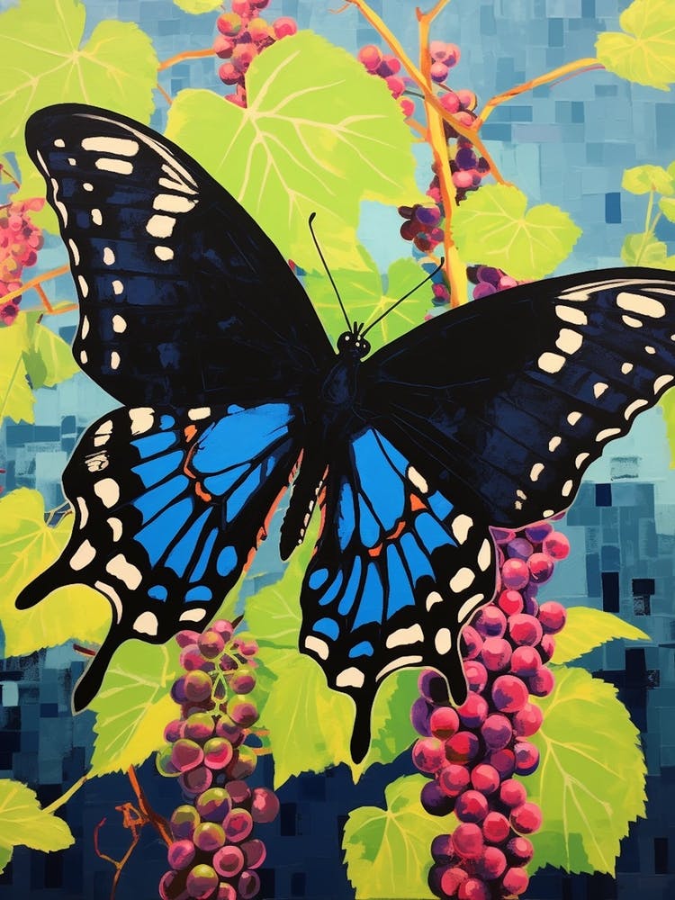 Pop Art Pipevine Swallowtail Butterfly 3