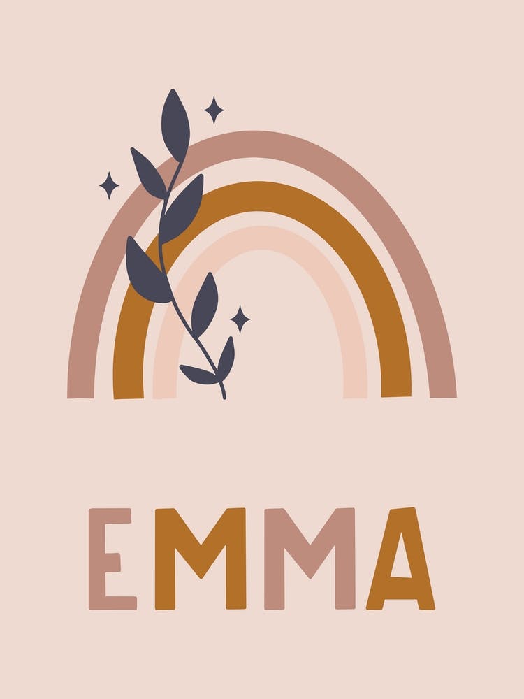 Boho Rainbow, Emma Lettering, Baby