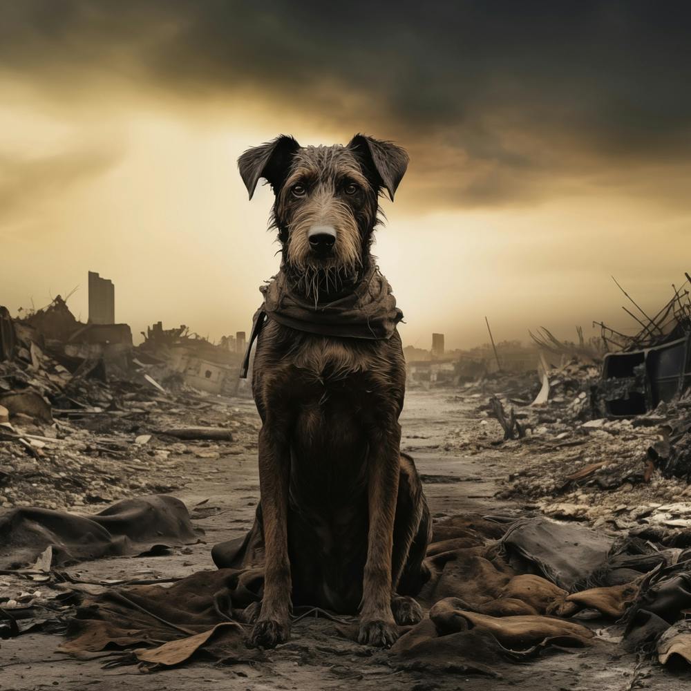 Dog In The Rubble