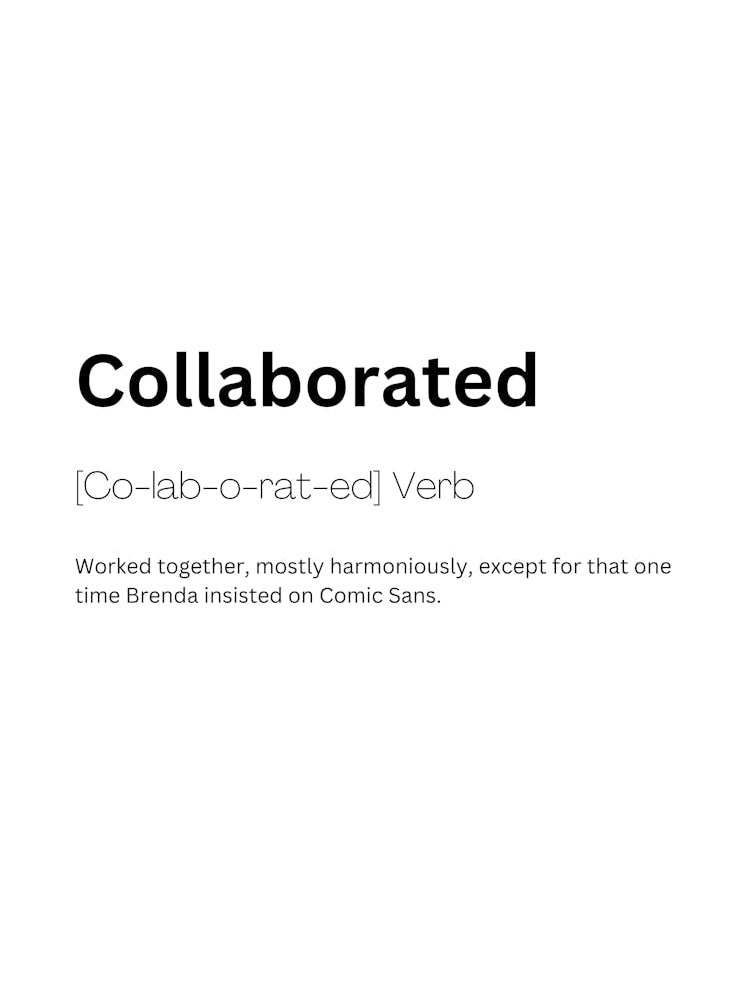 Collaborated Definition Meaning