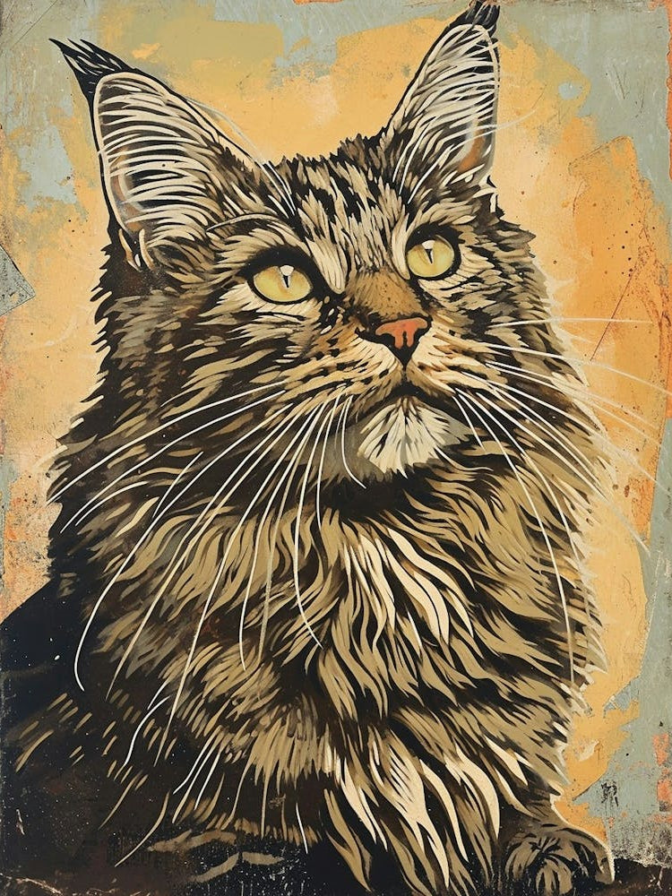 Maine Coon Relief Illustration 1