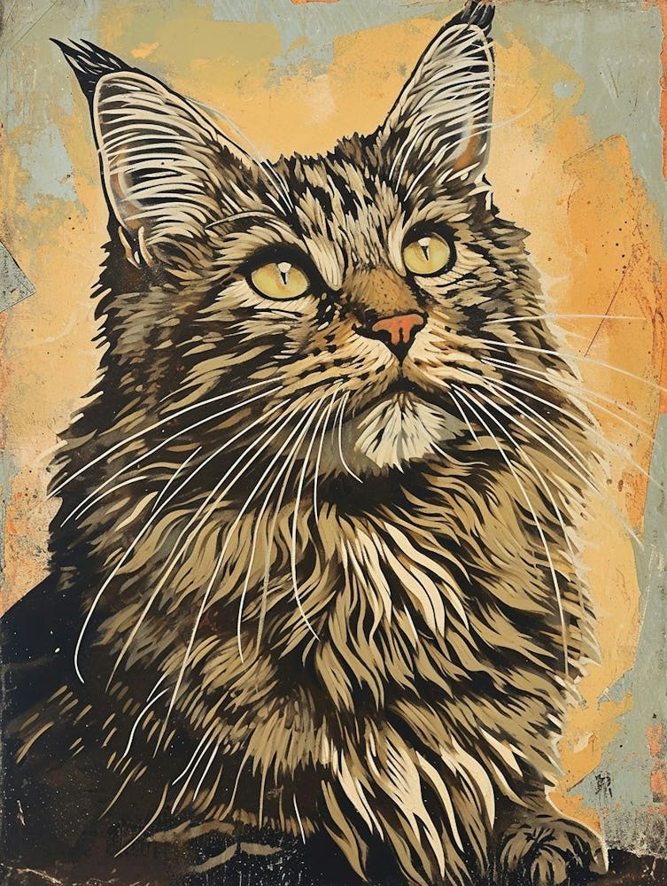 Maine Coon Relief Illustration 1