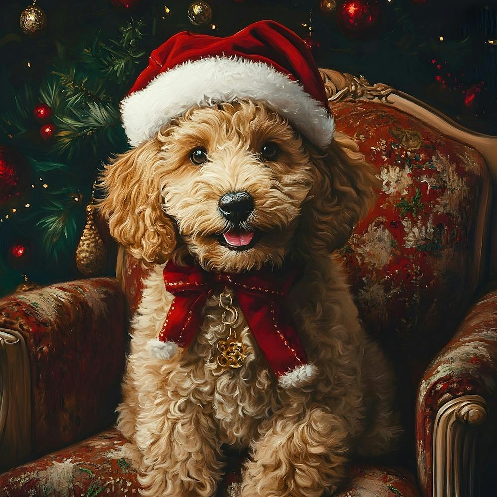 Christmas Goldendoodle 10