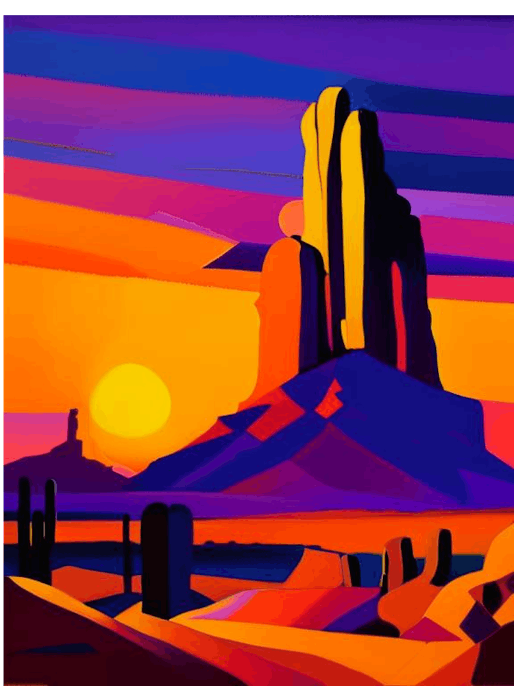 Geometric Desert Sunset 2