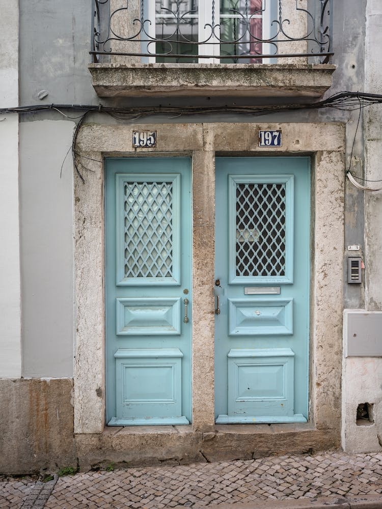 Blue Doors In Lisbon