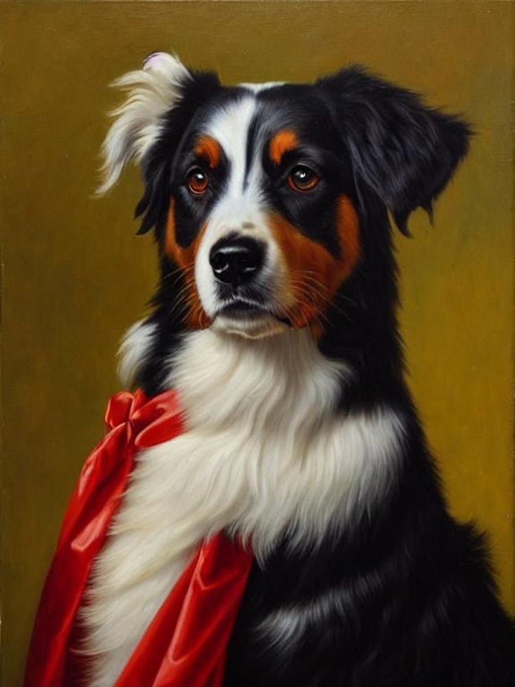 Berger Australien Portrait Renaissance Peinture à l'Huile