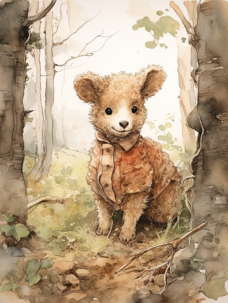 Storybook Animal Watercolour Sheep 3