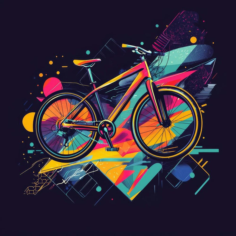 Abstract Bike print