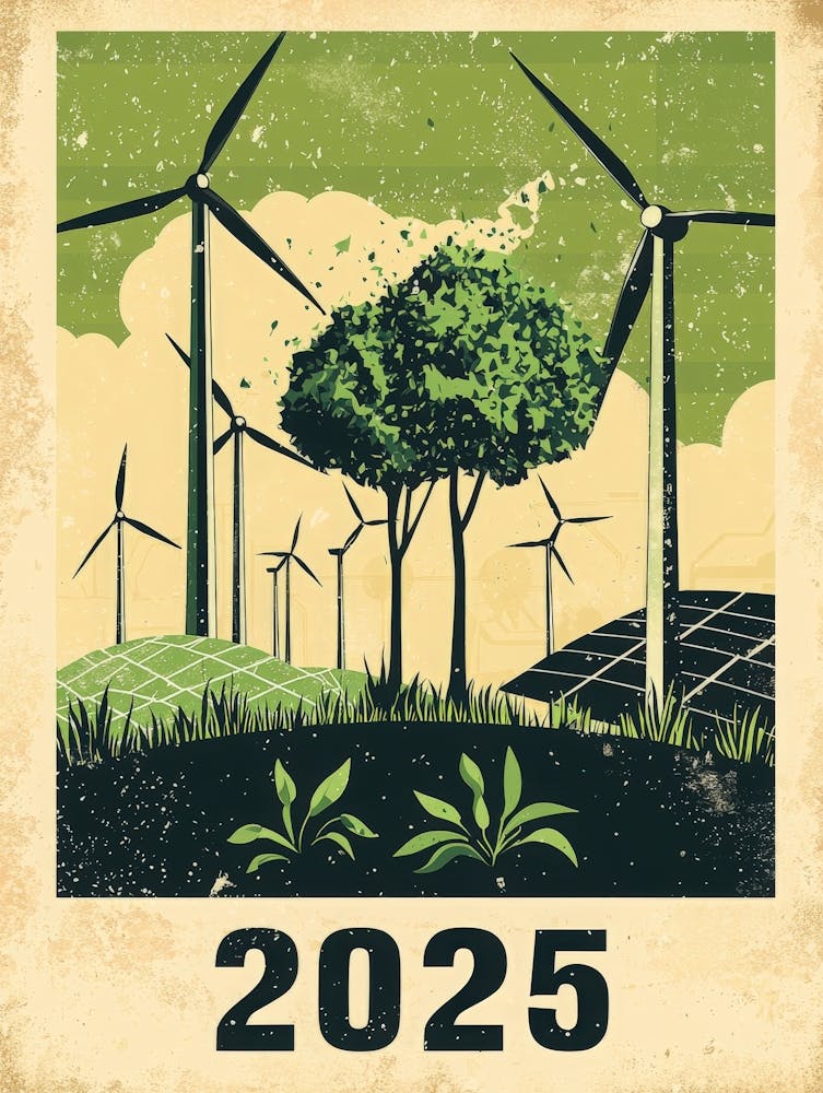 Aihrgdesign A Vintage Style Environmental Poster Imagining A 3
