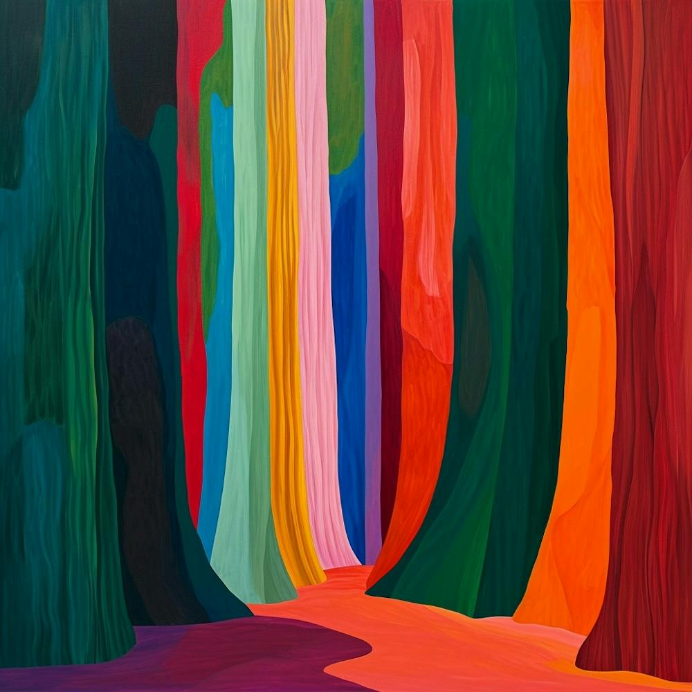 Colourful Abstract Sequoia National Park Usa 1