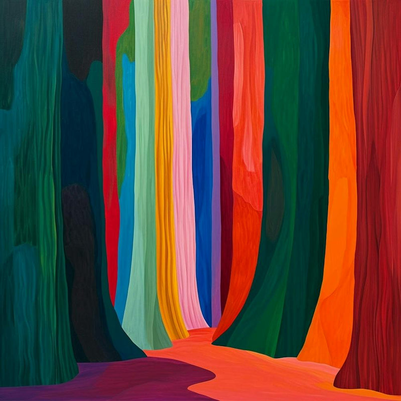 Colourful Abstract Sequoia National Park Usa 1