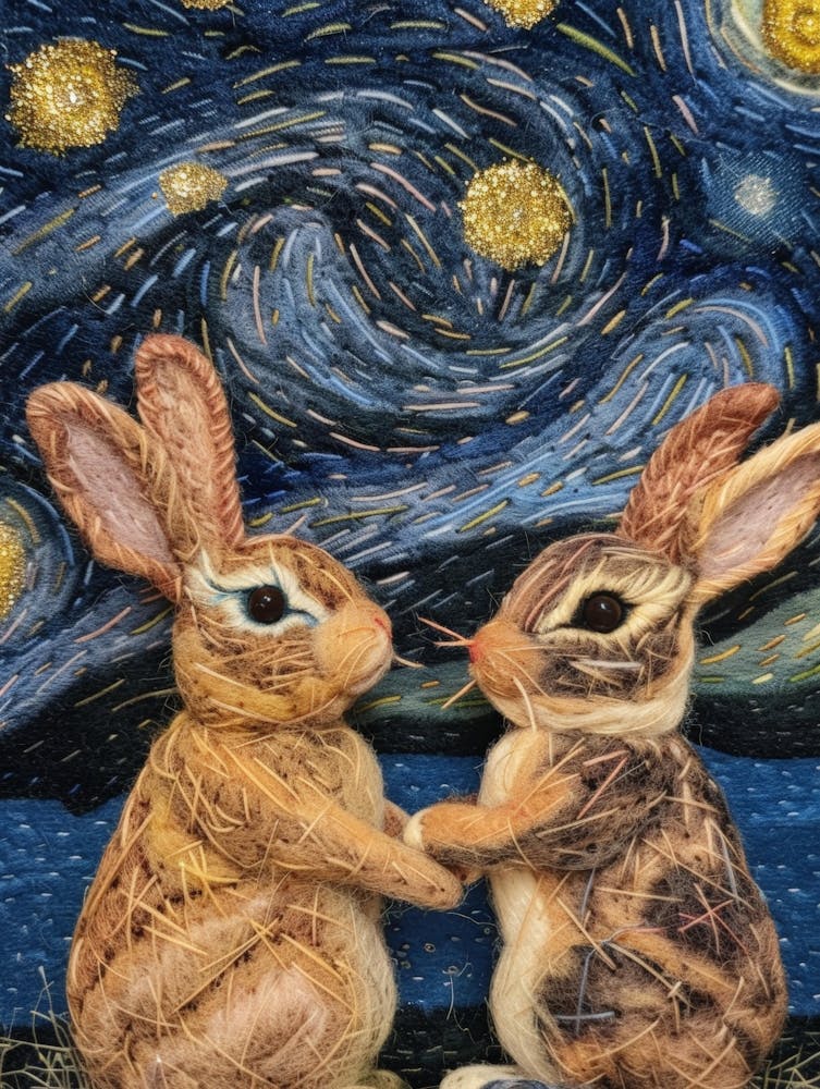 Starry Night Rabbits