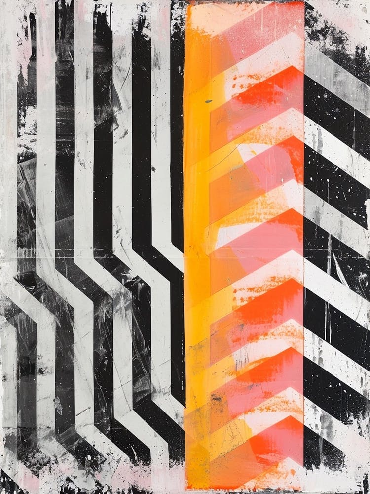 Abstract Kitsch Black & White Pattern 3