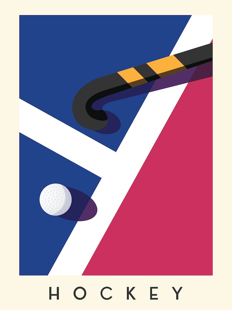 Hockey Minimalist Illustration