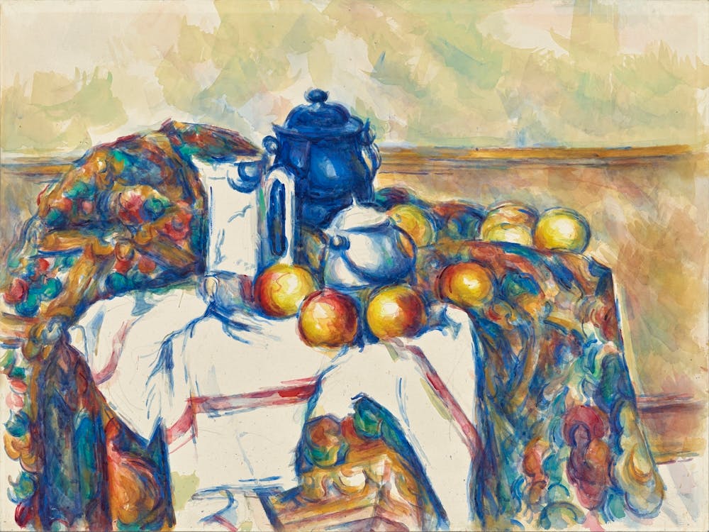 Still Life With Blue Pot, Paul Cézanne