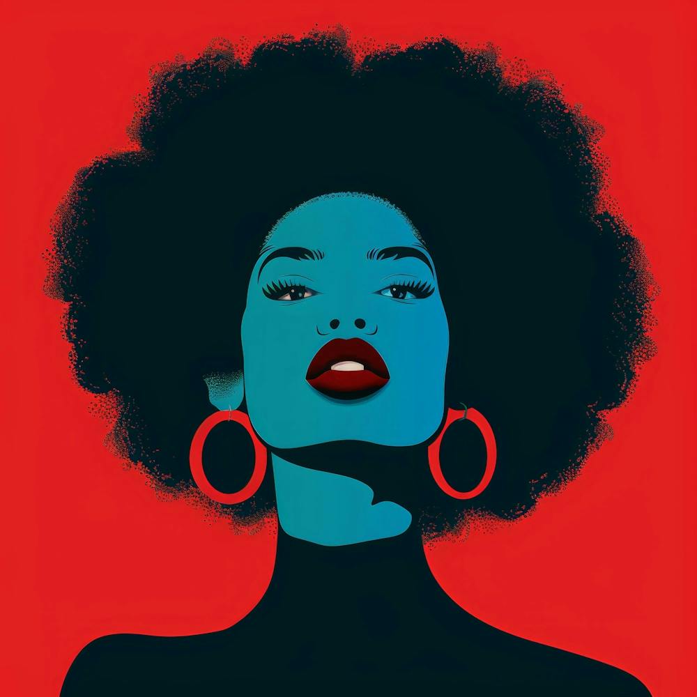 Afro Hair Canvas Print