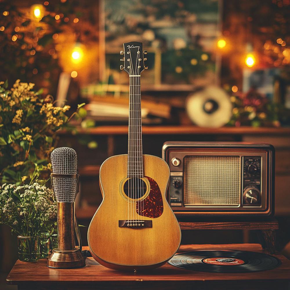 Acoustic Guitar And Radio