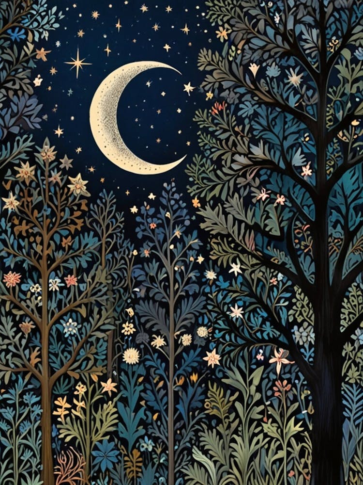 WILLIAM MORRIS Night In The Forest 7