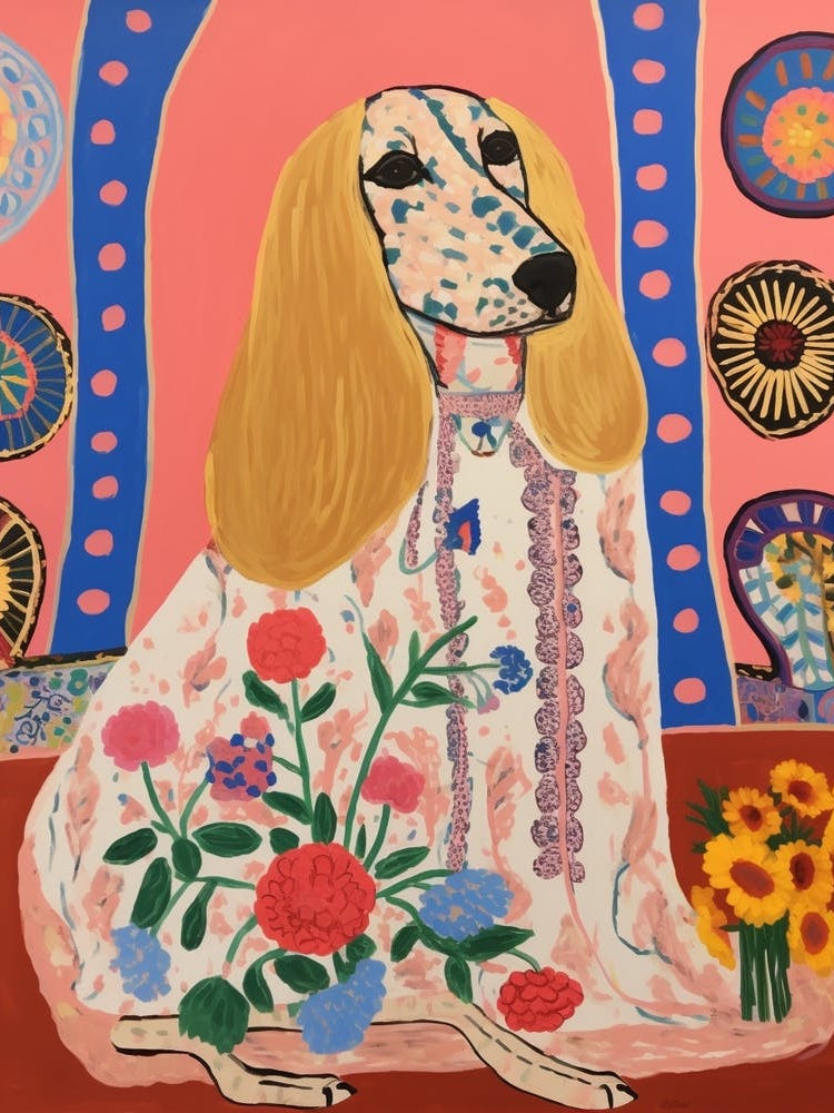 Maximalist Animal Painting Dog 1
