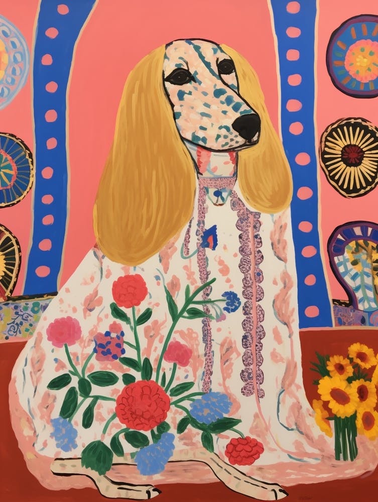 Maximalist Animal Painting Dog 1