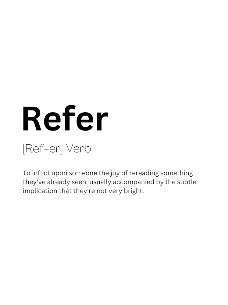 Refer Definition Meaning