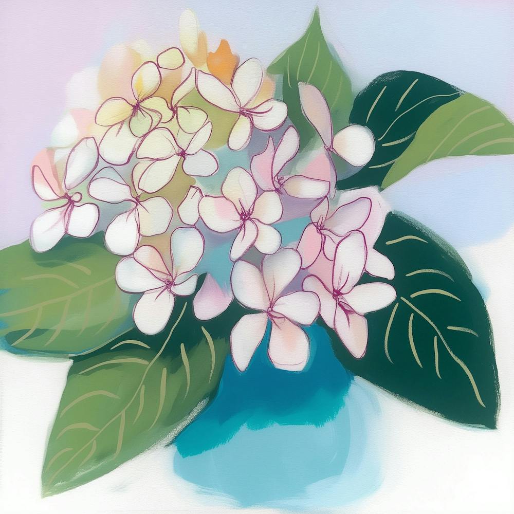 Zarte Pastel Blumen Malerei