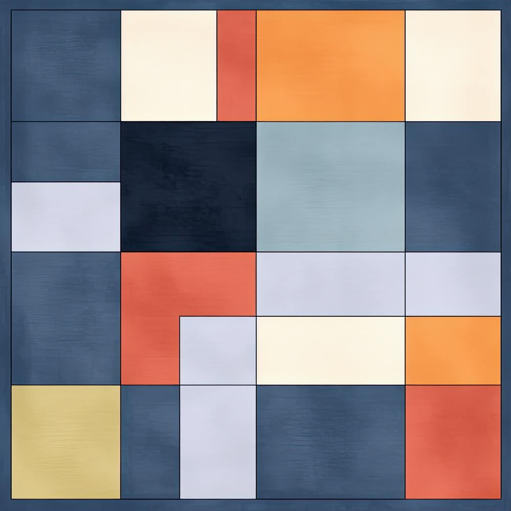 Squares Dance Symphony: Mid Century Geometric