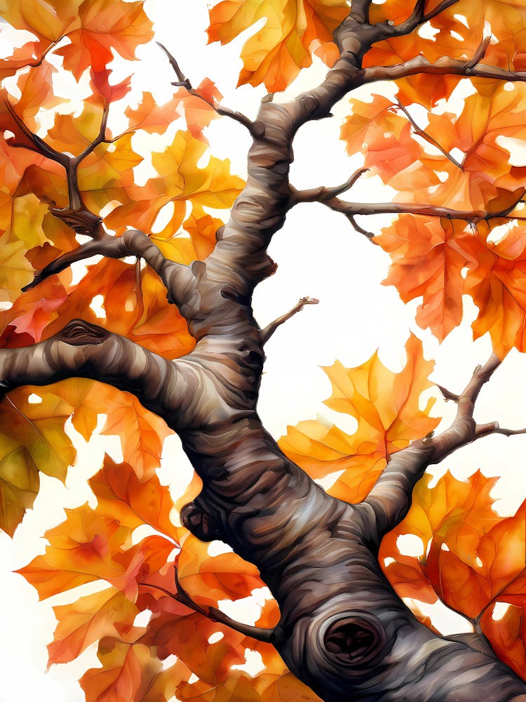 Autumn Leaves On A Tree 1