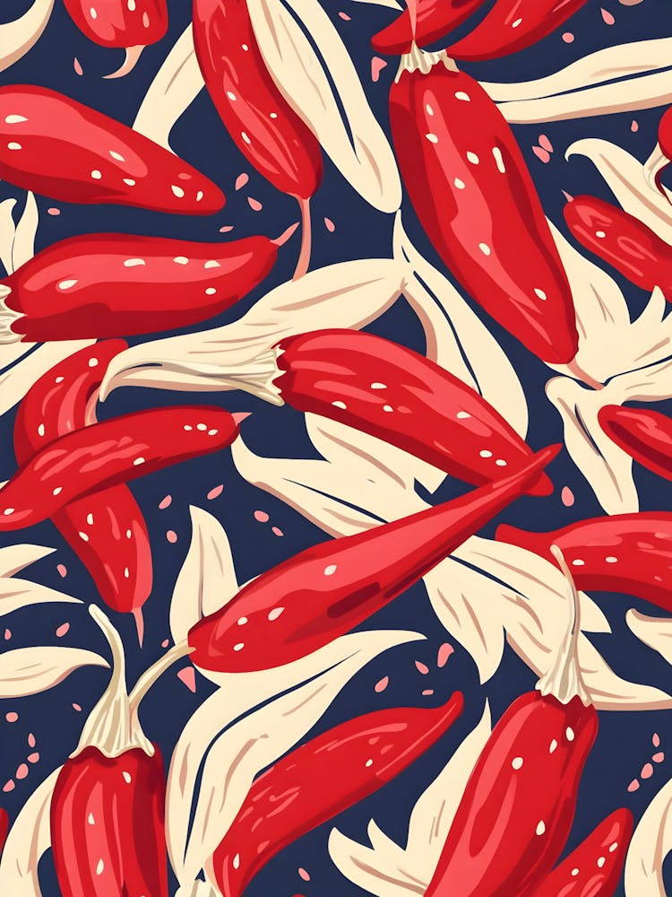 Chilli Peppers Seamless Pattern