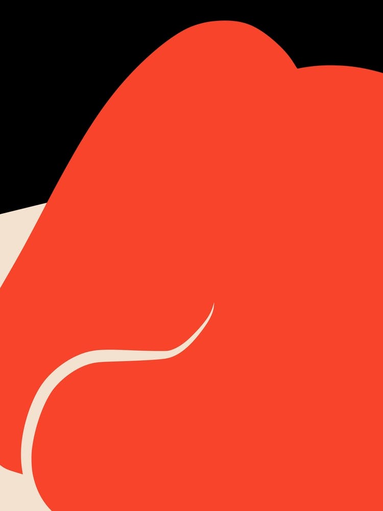 Black In Red Abstract